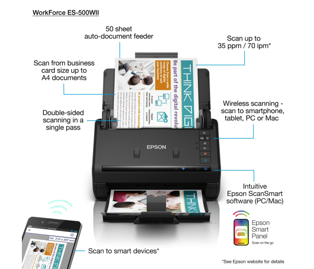 Epson WorkForce ES-500WII - 649725 - zdjęcie 2